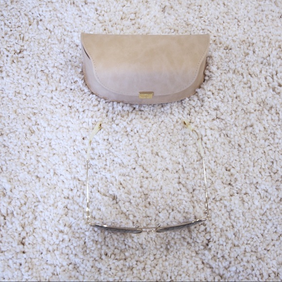 NWT CHLOE Gold Cutout Halo Frame Sunglasses - Picture 3 of 8